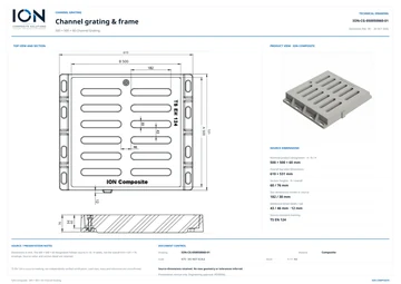 Low-resolution Technical Drawing preview for 500 × 500 × 60 Channel Grating